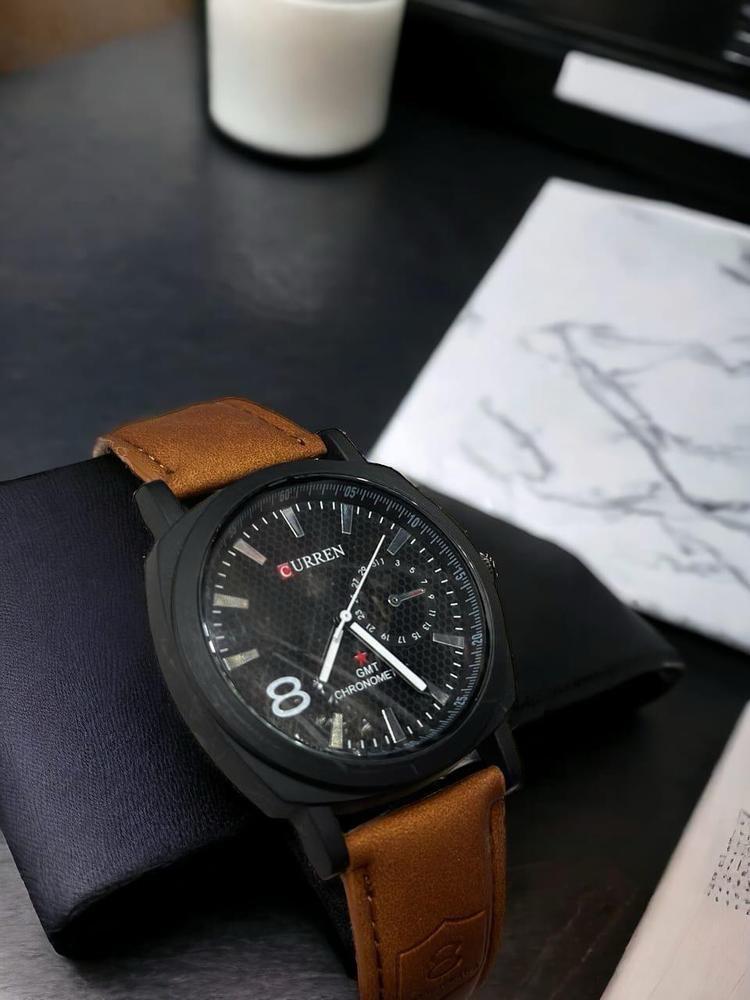 Men's Leather Strap Watch