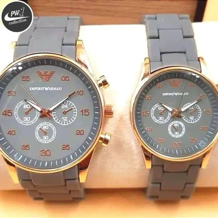 Couple Rubber Watch - Grey