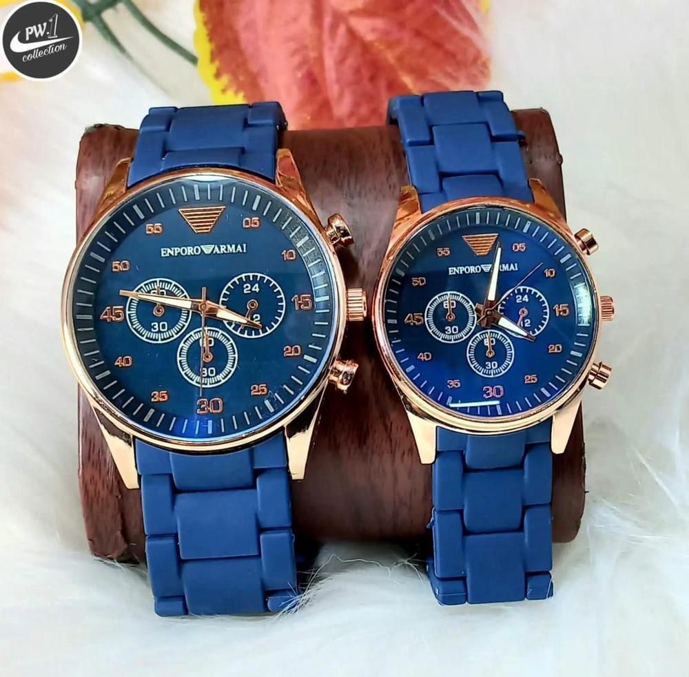 Stylish Unisex Chronograph Water Set - 2 Pcs Water-Resistant Quartz Timepieces